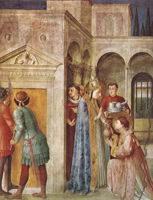 Fra Angelico St Lawrence Receiving the Church Treasures (mk08) China oil painting art